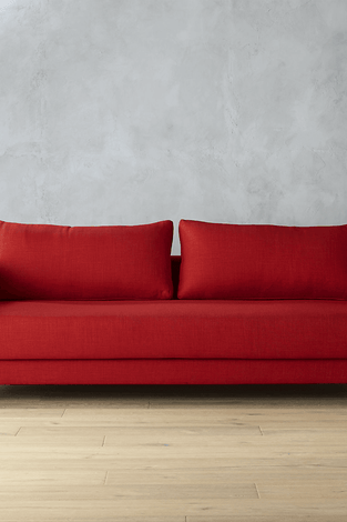 Tandom Red Sleeper Sofa